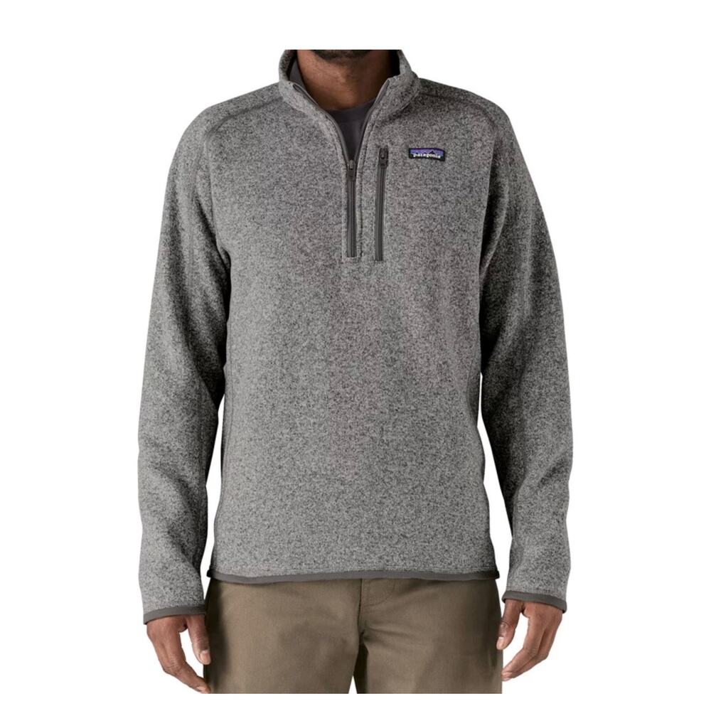 Patagonia Men's Better Sweater 1/4-Zip gray Small Fleece Jacket Pullover‎